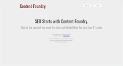 Desktop Screenshot of contentfoundry.net