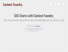 Tablet Screenshot of contentfoundry.net